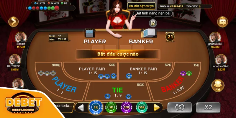 Ưu đãi Baccarat DEBET